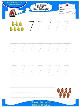 Çocuklar İçin Çizgi Çalışma Sayfaları 